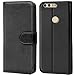 Produktbild Conie BW3667 Basic Wallet Kompatibel mit Honor 8, Booklet PU Leder Hülle Tasche mit Kartenfächer und Aufstellfunktion für Honor 8 Case Schwarz