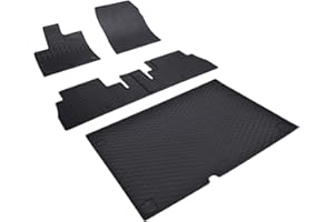 Car Lux DUO01775 - Alfombra Protector Maletero + Alfombrillas de Goma Kit para Peugoet Rifter L1 Desde 2019-