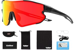 Liekkas Polarised Sports Sunglasses For Men Women Lightweight Running Cricket Cycling Glasses UV Protection