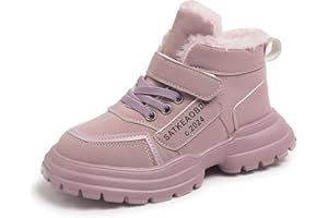 Fudaolee Botas de Nieve para Niños Niñas Invierno Calentar Forradas Botines Antideslizante Cálido Trekking Zapatos Aire Libre Felpa Boots