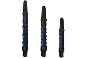Harrows Dart Shafts Carbon ST Stems with Pyramid Rings, Multiple Lengths, Multiple Colours
