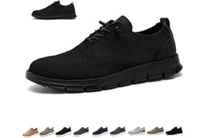 OVERHIL1S Zapatos Wearbreeze for hombre, zapatos urbanos ultra cómodos for hombre, zapatos Oxford de malla transpirable, zapatillas de vestir informales, zapatos de negocios ligeros for caminar(Black 2,43 EU)