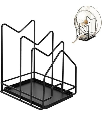 Range-planches à Découper Métallique - Organisateur De Cuisine Avec étagères - Économiseur D'espace Pour Planches Et Couvercles