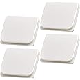 Jetec 4 Pieces Shower Curtain Clips for Liner, Shower Windproof Splash Guard Holders, Self Adhesive Bathtub Curtain Clips Splash Guard for Wall to Hold in Place, White