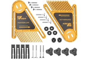 ArtisanShow Double Feather Loc Board Miter Gauge Miter Slot Woodwork Multi-purpose Feather Loc Board Set for Table Saws Band Saws Fences Tools Woodworking Engraving DIY Gift to Carpenter (Orange)