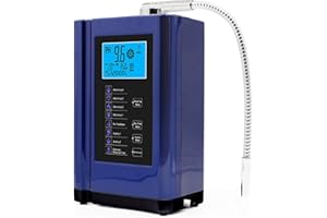AlkaDrops Water Ionizer & Purifier, PH 3.5-10.5 Alkaline/Acid Water, Up to -500mV ORP, 6000L Filter, 7 Settings, Auto-Clean, Intelligent Voice (Blue)