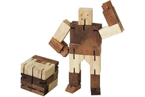 LEDELIRANT Robot Cube completamente articolato trasformabile in aereo, gioco rompa testa a partire da 3 anni in legno massiccio conforme alle norme CE Difficoltà 1/6, marca francese Le Déliant.