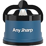 AnySharp Affilacoltelli, Sicurezza Mani Libere, Potente Suzione PowerGrip, Affila Sicuramente Tutti i Coltelli da Cucina, Ide