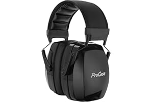 ProCase Gehörschutz Ohrenschützer Lärmschutz Kopfhörer Schallschutz Safety Ear Muffs NRR 30dB Hörschutz Ohrenschutz Kapselgehörschutz für Schießsport Bau Holzarbeiten -Schwarz