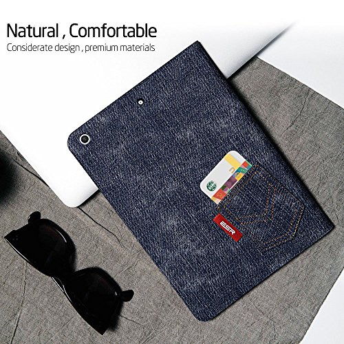 Neues iPad 2017 iPad 9.7 Zoll Hülle, ESR® Städtisch Serie Cover Auto aufwachen / Schlaf Funktion Smart Case und Einstellbarem Blickwinkel Funktion Schutzhülle für Neue iPad 9.7 2017 (Cowboy) - 3