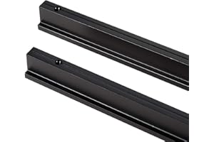 Qrity 2 Pezzi Lega di Alluminio Maniglia per Mobile Maniglia per Armadio Tiranti del Guardaroba Distanza Fori 320 mm, Nero