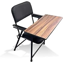 事務机・学習机 4 foldable desks and 4 foldable chairs FURNIMAX Foldable Desk Chair with Adjustable Writing Pad