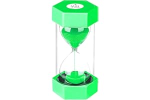 SuLiao Sanduhr 3 Minuten Grün, Eieruhren Timer Set, Buntes Stundenglas,Hourglass Sand Timer für Kinder Schule, Kinder zähneputzen, Kita, Büro, Haus, Deko, Spiele, Klassenzimmer, Küche