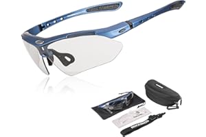 ROCKBROS Fahrradbrille Selbsttönend Brille Sonnenbrille für Herren Damen UV 400 mit Kopfband Outdoorsport für Brillenträger Fahren Laufen MTB