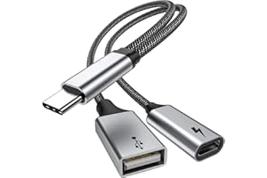 MOGOOD USB C OTG Telefon Adapter USB C 2.0 Ladeanschluss mit 60W PD Adapter Kompatibel für Samsung GalaxyS21,steam Deck,Switch,Google Chromecast mit Google TV 2020,Pi-KVM,3D-Drucker,LGG8,Google Pixel4 XL