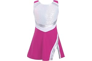 LiiYii 2Pcs Sportswear Enfants Fille Tenue de Tennis Golf Ensemble T-Shirt Chemise à Manches Courtes Jupe de Sport Evasé Vêtement Eté Casual Joggings 5-14 Ans