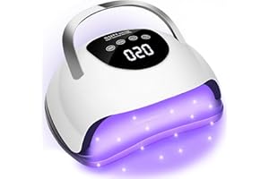 LKE 2025 Latest Upgrade UV Nail Lamps, 220W LED Nail Lamp, Professional Faster UV Nail Dryer with 4 Timers, Touch Screen, Automatic Sensor