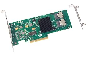 ipolex Tarjeta Controladora RAID LSI 9211-8i, 8 Ports 6Gb/s, PCI-Express x8 LSI SAS2008 Chip, Adaptador de bus host, perfil bajo