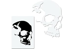 Herterich Products Modello Stencil aerografo per teschio - Tatuaggio e graffiti Stencil