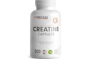 ‎PROFUEL Creatin 5000 Giga Caps - 5000 mg Creatin pro Tag - hochdosierte Creatinkapseln mit 1137 mg Creatine-Monohydrate pro Kapsel - laborgeprüfte Kreatin-Monohydrat Kapseln - 100% vegan - 300x