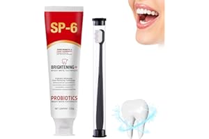 RIENAN Sp-6 pasta do zębów, Ultra wybielająca pasta do zębów Sp-6, Sp-6 rozjaśniająca, głęboko oczyszczająca pasta do zębów do pielęgnacji jamy ustnej, probiotics jasna biel, świeży oddech, głęboko