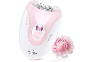 BUBBACARE Epilierer Damen, Gesichtshaarentferner für Frauen, USB Elektrischer Epilierer Damen mit LED-Licht, 2 Geschwindigkeit, Gesichtsepilierer Damen für Körper, Achselhöhle, Bein