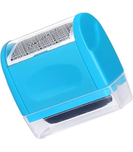 Miseyo Identity Theft Protection Roller Stamp Guard Your ID - White(3 Refill Ink Included - View #10