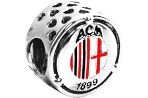 LES FOLIES DI PAOLA GRIECO Charm Milan Stemma Squadra di Calcio Serie A Scudetto San Siro Milano in argento 925 - Les Folies per Pandora
