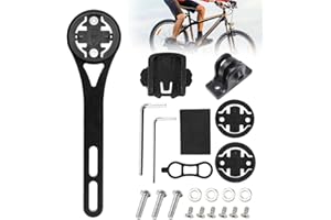 FOGARI Soporte para bicicleta, soporte para ordenador de bicicleta, soporte GPS integrado para Garmin, Bryton, Wahoo, GIT, soportes para cámaras de acción, luz