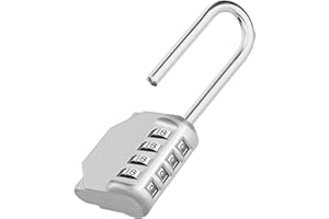 ZHEGE ZHENGE Cadenas à combinaison à 4 chiffres pour salle de sport, école, extérieur et casier des employés, argent