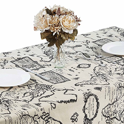 Mantel Antimanchas Manteles Mesa Rectangular Vintage Decoración de Me
