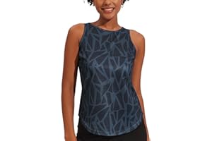 Weardear Workout Tank Tops for Women Summer Sport T Shirt Gym Sleeveless Running Vest Tops Marble Print Racerback S-XXL