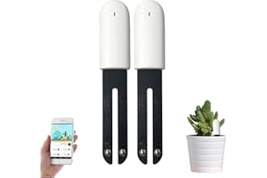 4 in 1 Pflanzenfeuchtigkeitsmesser Gießanzeiger, Intelligenter Bodentester überwacht automatisch Pflanzen Feuchtigkeit/Licht/Fruchtbarkeit/Temperaturniveau, für Mijia APP (2 Packungen)