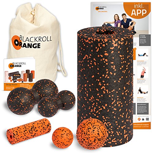 Blackroll Orange (Das Original) DIE Selbstmassagerolle - Komplett-Set STANDARD mit miniBAG, Übungs-DVD, -Poster und -Booklet