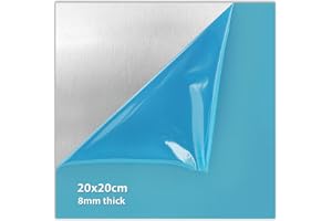 LALAGO Aluminiumplåt, Aluminiumplåt, tjocklek är 8 mm - 200 mm x 200 mm (20 cm x 20 cm) - 1 st