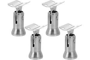Angoily 4 Piezas de Soportes de Barandilla de Acero Inoxidable Soporte de Barandilla de Escalera de Metal Soporte de Barandilla de Pared Barra de Barandilla de Mano para Tubo Redondo