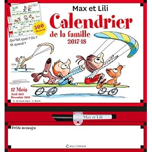 Calendrier de la famille Max et Lili 2017-2018