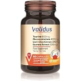 Validus Taurine Glucoronolactone Lion's Claw Extract Guarana Extract 60 Capsules