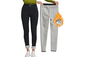 LuminBlaze Jeans Felpati Donna Denim Imbottiti Termici Invernali Jeans Skinny Vita Alta Elasticizzati