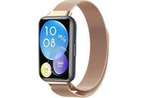 SeNool Pasek kompatybilny z Huawei Watch Fit 2, [metalowy pasek wymienny ze stali nierdzewnej] [regulowany, miękki, oddychający] zapięcie magnetyczne, pleciony pasek do zegarka Huawei Watch Fit 2