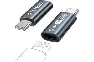 GIANAC Lightning to USB C Adapter (2pack) Lightning Female to USB C Male Adapter, 60W Fast Charging for iPhone 15 Pro Max, Samsung Galaxy S24 S23 S22, iPadPro/Air, MacBook, Not for Audio