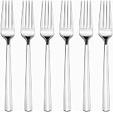 Kabakoz Yemek &Ccedil;atalı, 6'lı Paslanmaz &Ccedil;elik &Ccedil;atal Seti, G&uuml;m&uuml;ş Metal 20 cm, 6 Adet