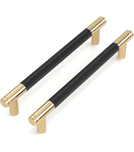Goldenwarm 10 Pack Kitchen Cabinet Handles Matte Black Pulls 3-1/2inch