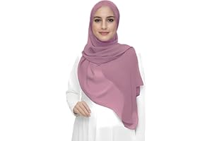 Lina & Lily Damen Muslim Premium Chiffon Hijab Kopftuch Schal aus Leicht Stoff