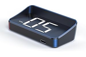 AMROOLOO M2 Speedometer, GPS Smart Digital Speedometer, HUD, cyfrowy prędkościomierz GPS, wyświetlacz Heads Up, interfejs USB, Plug and Play, odpowiedni do wszystkich pojazdów