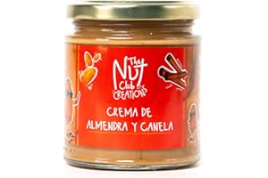 Crema de almendra y canela 225g | The Nut Club | Sin azúcares ni edulcorantes ni cacahuete | Sabor galleta | Sin gluten y vegana | Con almendra nacional.
