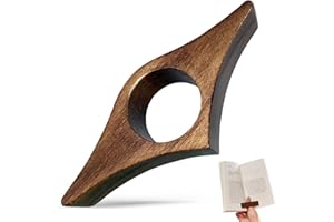 MHYMX Book Page Holder, Wooden Thumb Book Page Holder Handmade Natural Walnut Bookmark Reading Accessories Personalized Page Holders for Reading Book Accessories for Reading Lovers Bookworm