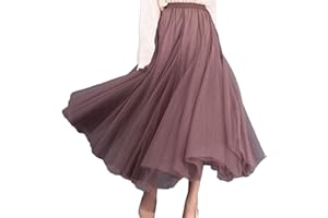 Dazzerake Gonna in Tulle Donna Elegante Morbida Gonna Lunga Estiva Tutu Vintage Taglia Unica