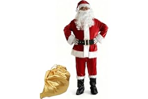 ABICULA Weihnachtsmann Kostüm Deluxe Nikolauskostüm Santa Claus-Erwachsenenkostüm für Weihnachten - Kostüm für Nikolaus Männer