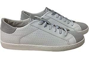 VIA CONDOTTI Scarpe Sneakers Basse Pelle Traforata Bianco Grigio Golf camoscio